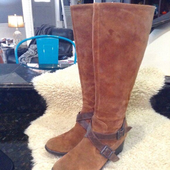 BOC "Dakota" Suede Boots, "11", Western, Equestrian, Avant Garde, Quiet Lux Chic - Picture 4 of 9